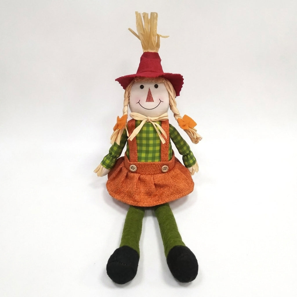 Thanksgiving Decorations Fall Decor Table Decor Sitting Scarecrow Doll - studio