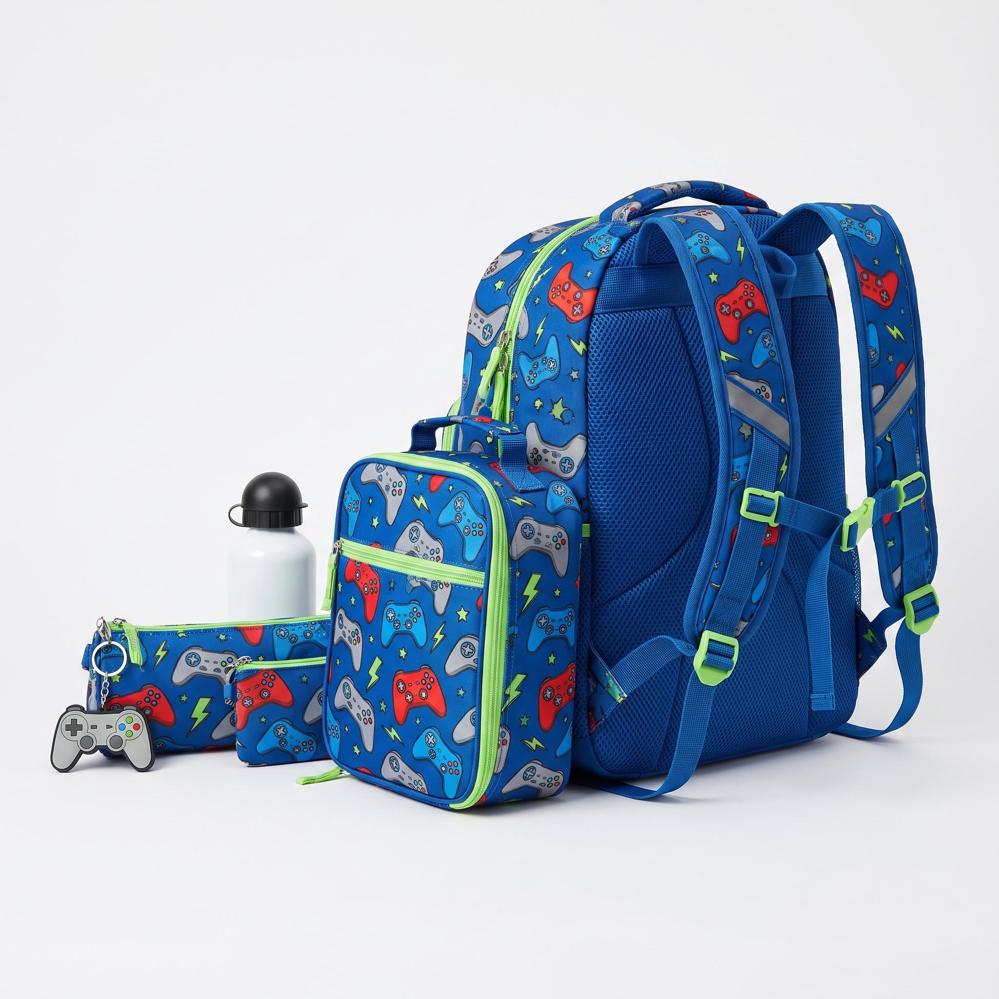 Lunch Bag Insulated Kids Backpack with Gamer Set - angle