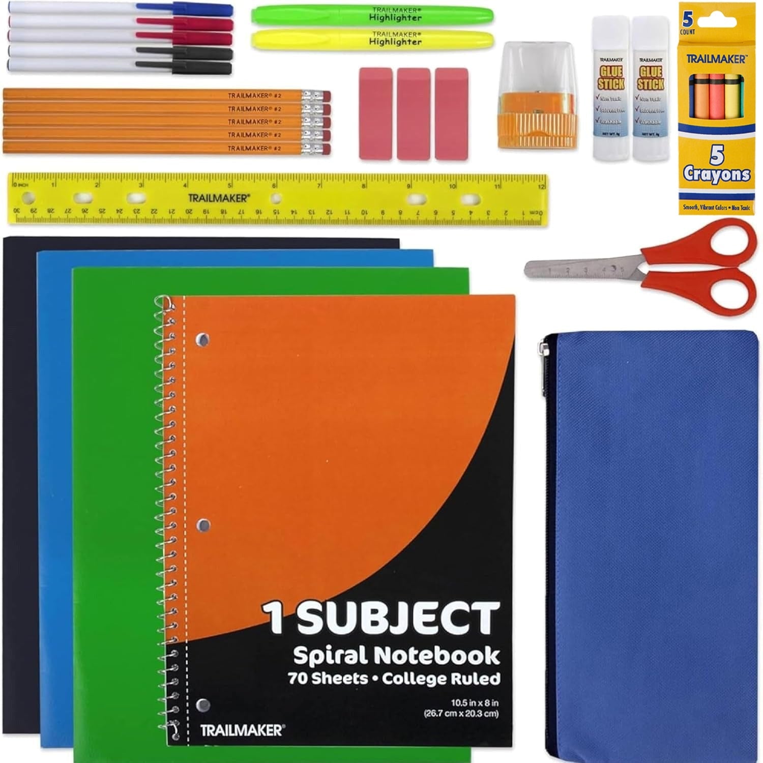 School Supplies Back to School Supply Kit Assorted Colors - Image 1