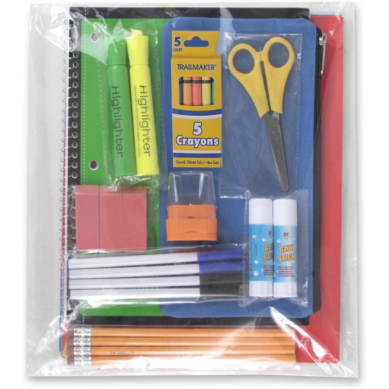 School Supplies Back to School Supply Kit Assorted Colors - Image 2