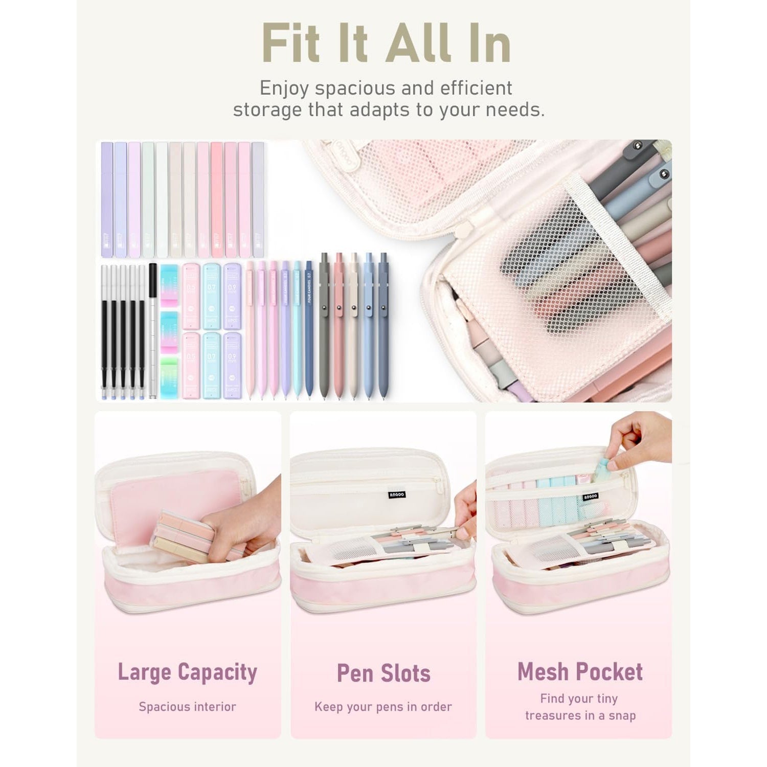 School Supplies Stationery Set Aesthetic Pastel Writing Kit - Image 2