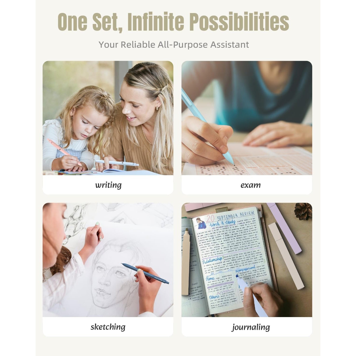 School Supplies Stationery Set Aesthetic Pastel Writing Kit - Image 7