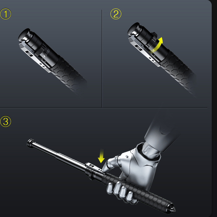 Self Defense Safety Stick Telescopic Metal Glass Breaker - Image 4
