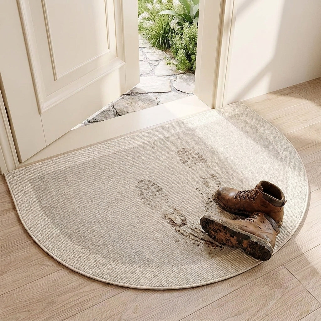 Front Door Mat Welcome Mat Door Mat Semicircle Non-Slip Geometric - Image 6