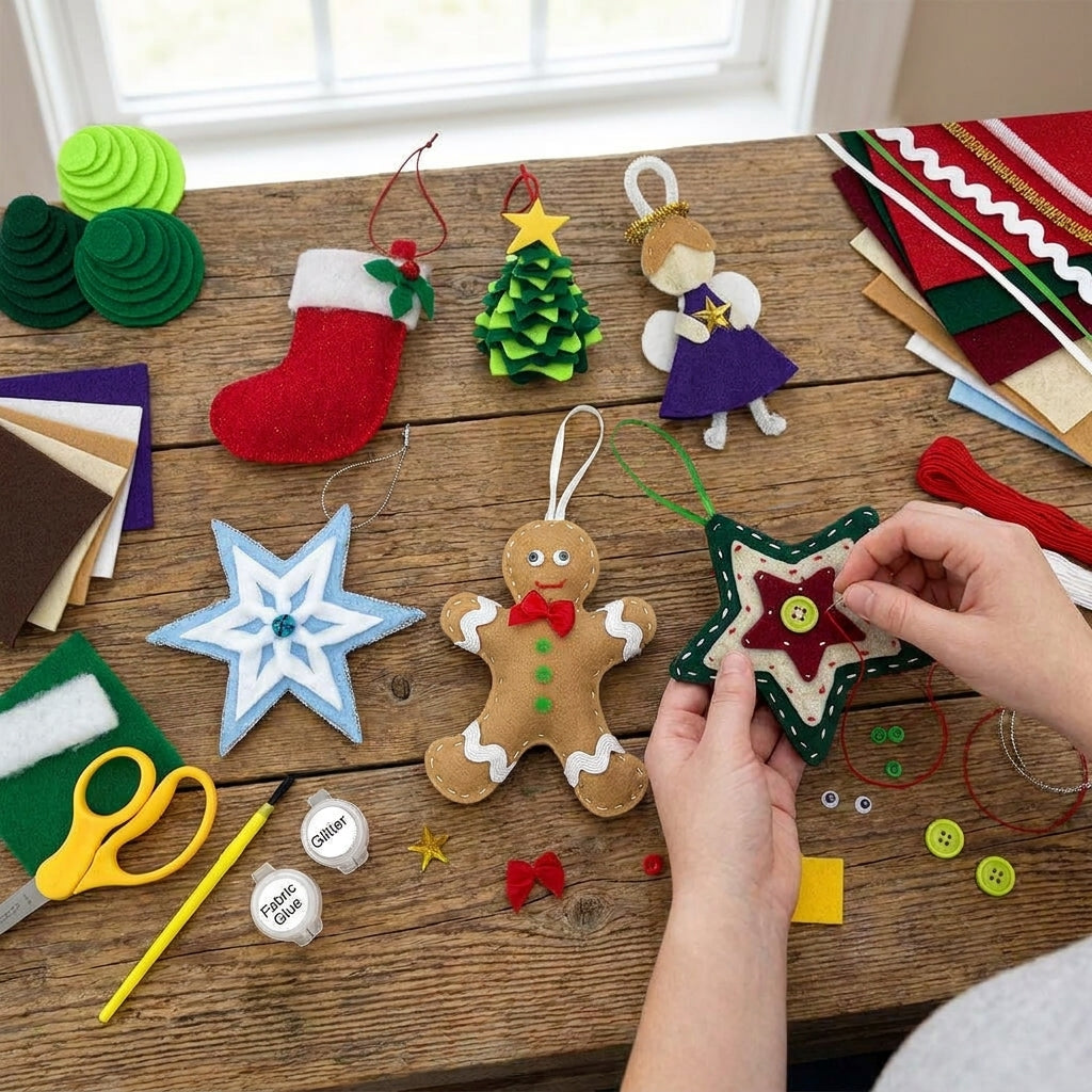 Sewing Kit Diy Crafts Diy Christmas Ornaments Felt Craft Kit - Image 1