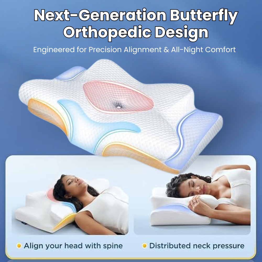 Side Sleeper Pillow Memory Foam Neck Pain Ergonomic Back Cervical - Image 11