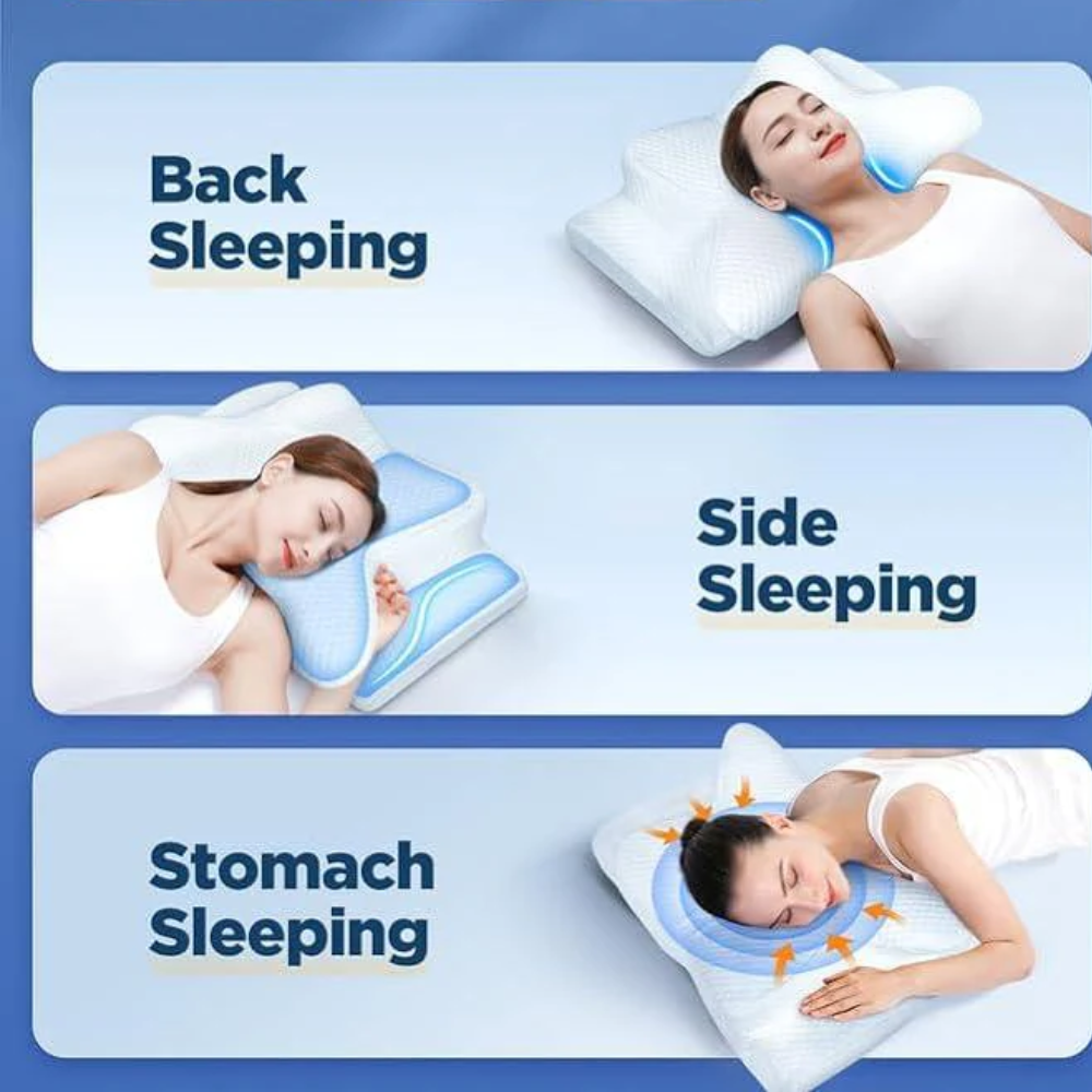 Side Sleeper Pillow Memory Foam Neck Pain Ergonomic Back Cervical - Image 14