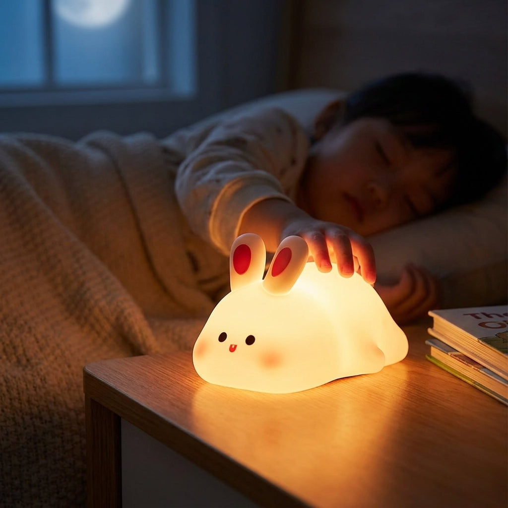 LED Night Light Rechargeable Night Light Portable Night Silicone - in-use