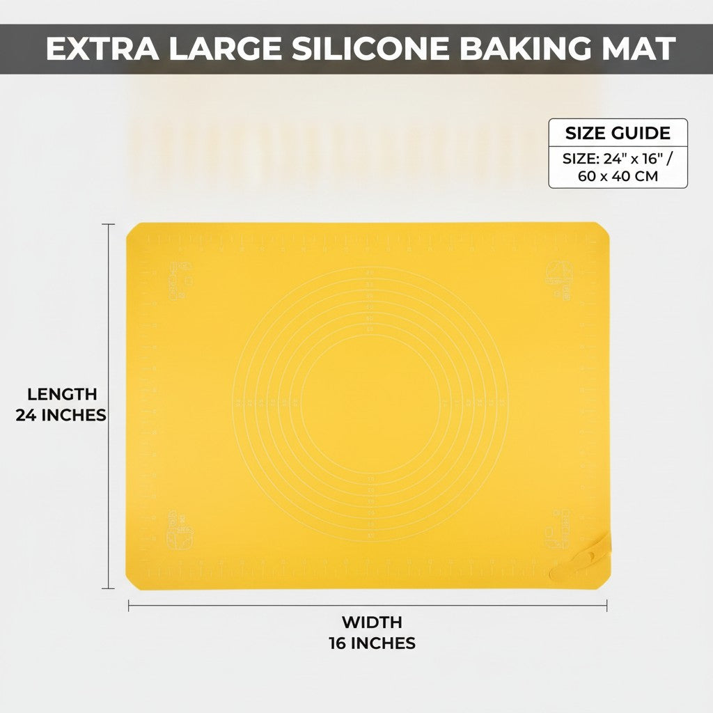 silicone baking mat dimensions and size guide