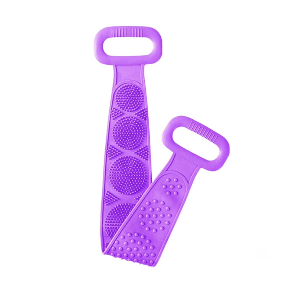 Silicone Shower Brush For Body Exfoliating Dual-Sided Bath Massager With Stretchable Handle - Image 6