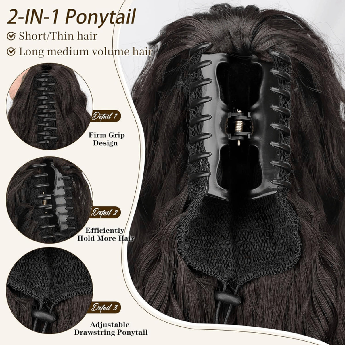 Silkipony Drawstring Ponytail Extension For Instant Voluminous Hair - Image 20