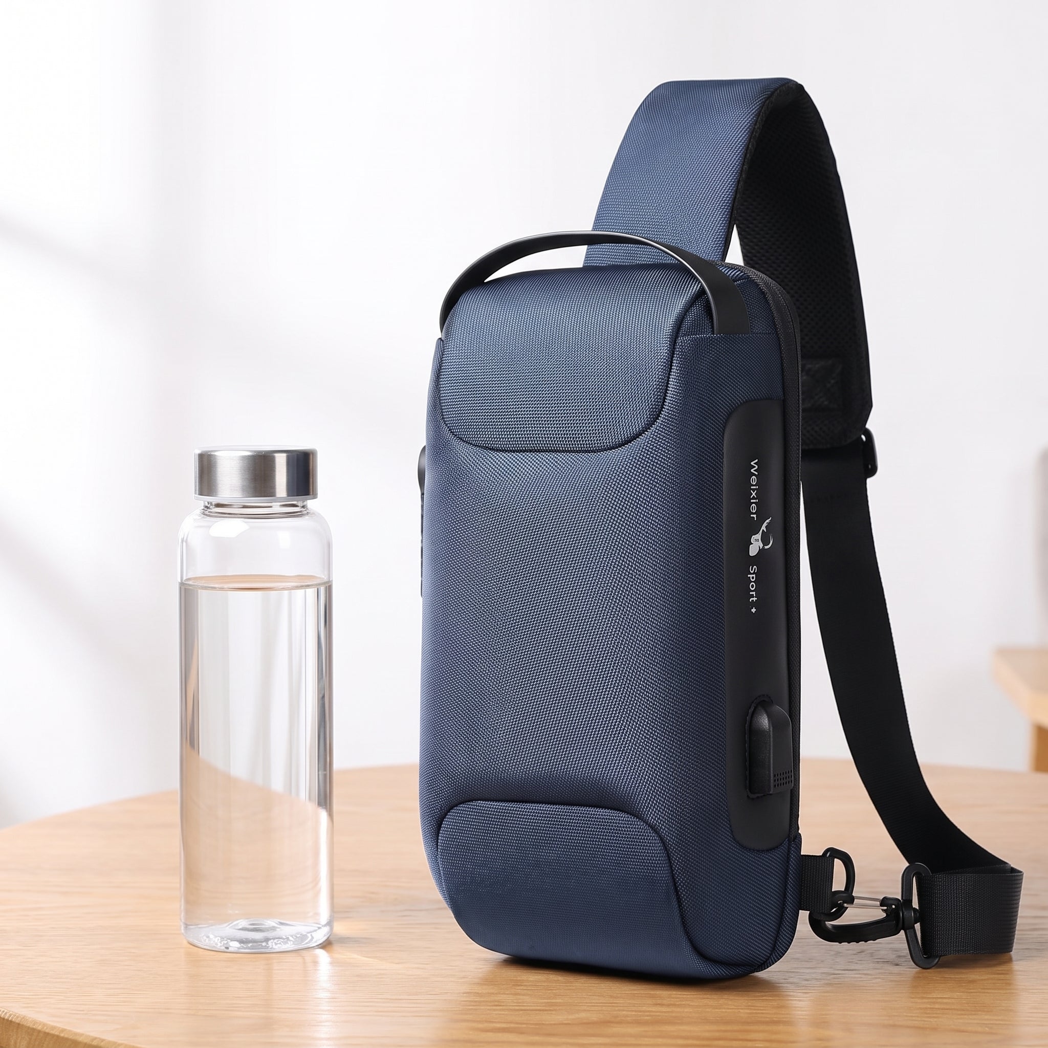 Travel Bag Crossbody Shoulder Anti Theft USB Pack - scale