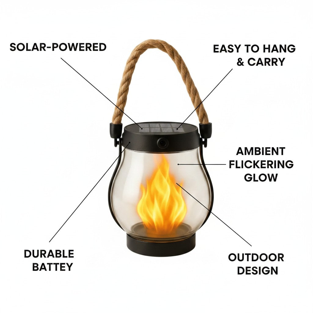 solar flame lantern key benefits and features