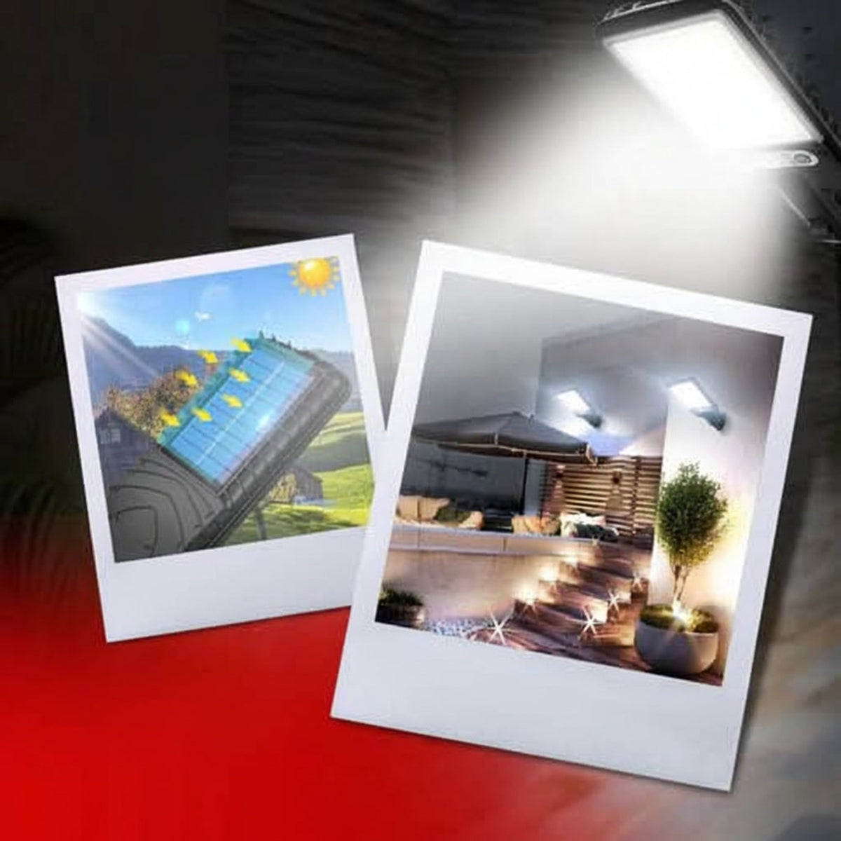 Solar LED Floodlight With Motion Sensor Waterproof Outdoor Security Light - Image 3