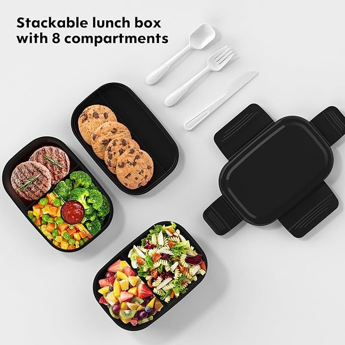 Stackable Bento Lunch Box | Matte Black - Image 2