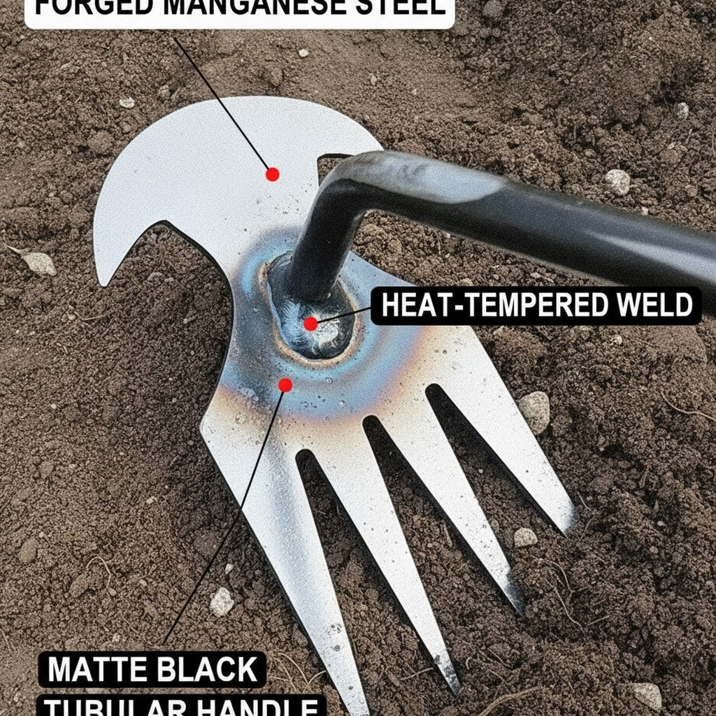 hand weeding tool close-up construction and materials