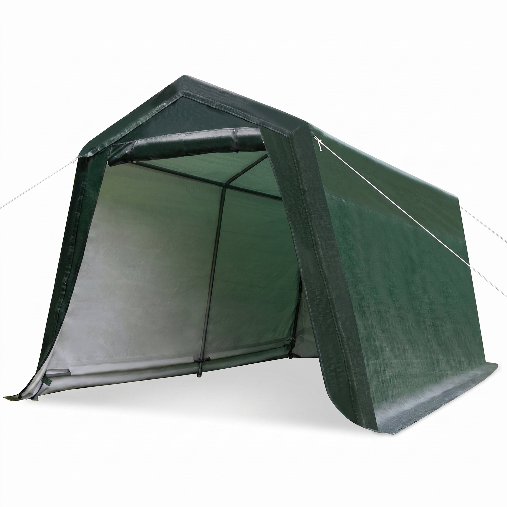 Dark Green Canopy Tent Outdoor Storage 10x10 Portable Garage - studio