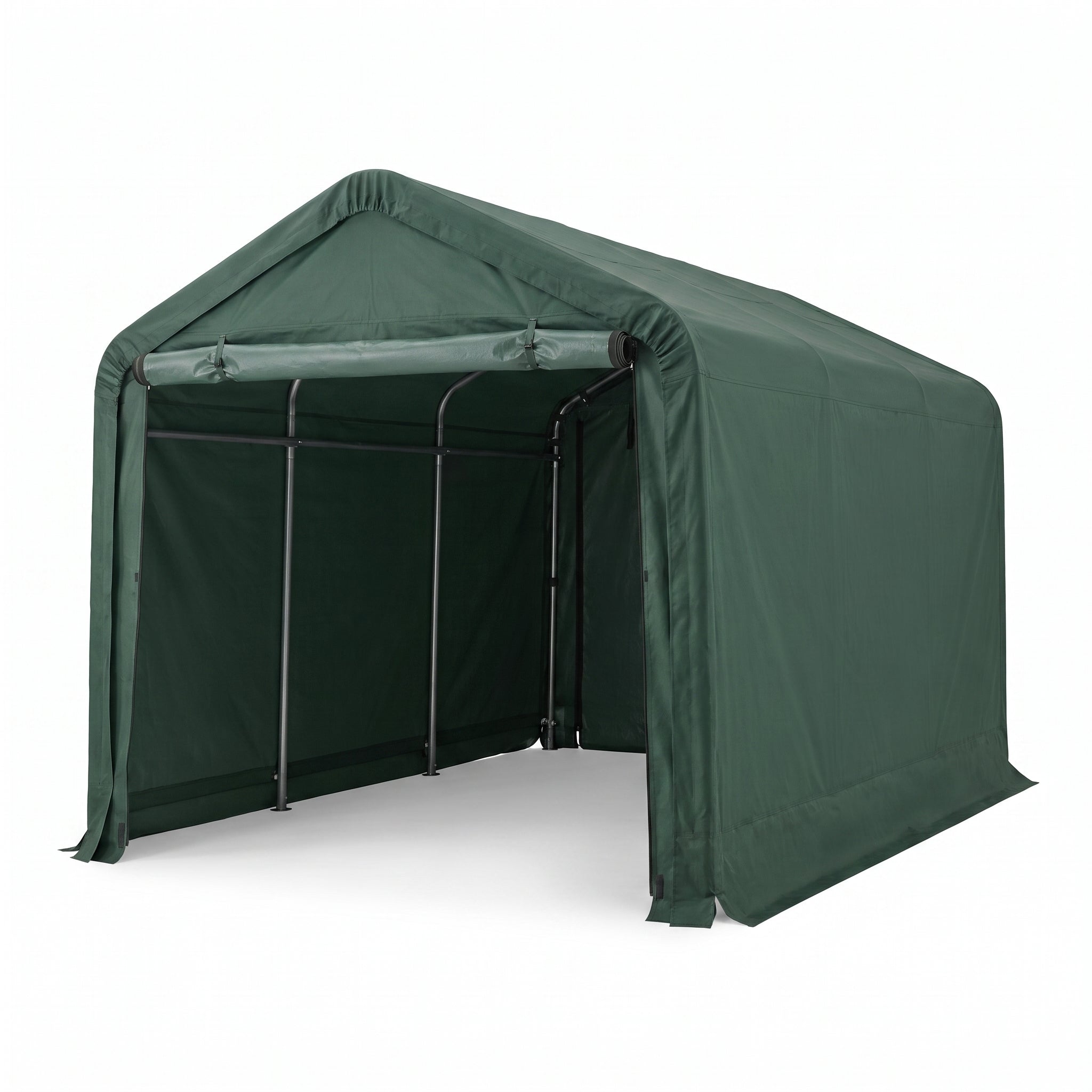 Dark Green Canopy Tent Outdoor Storage 10x10 Portable Garage - studio