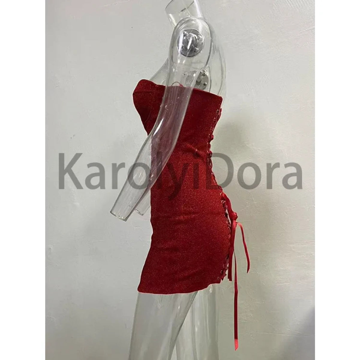Strapless Mini Dress with Flattering Bodycon Fit and Ruching - Image 5