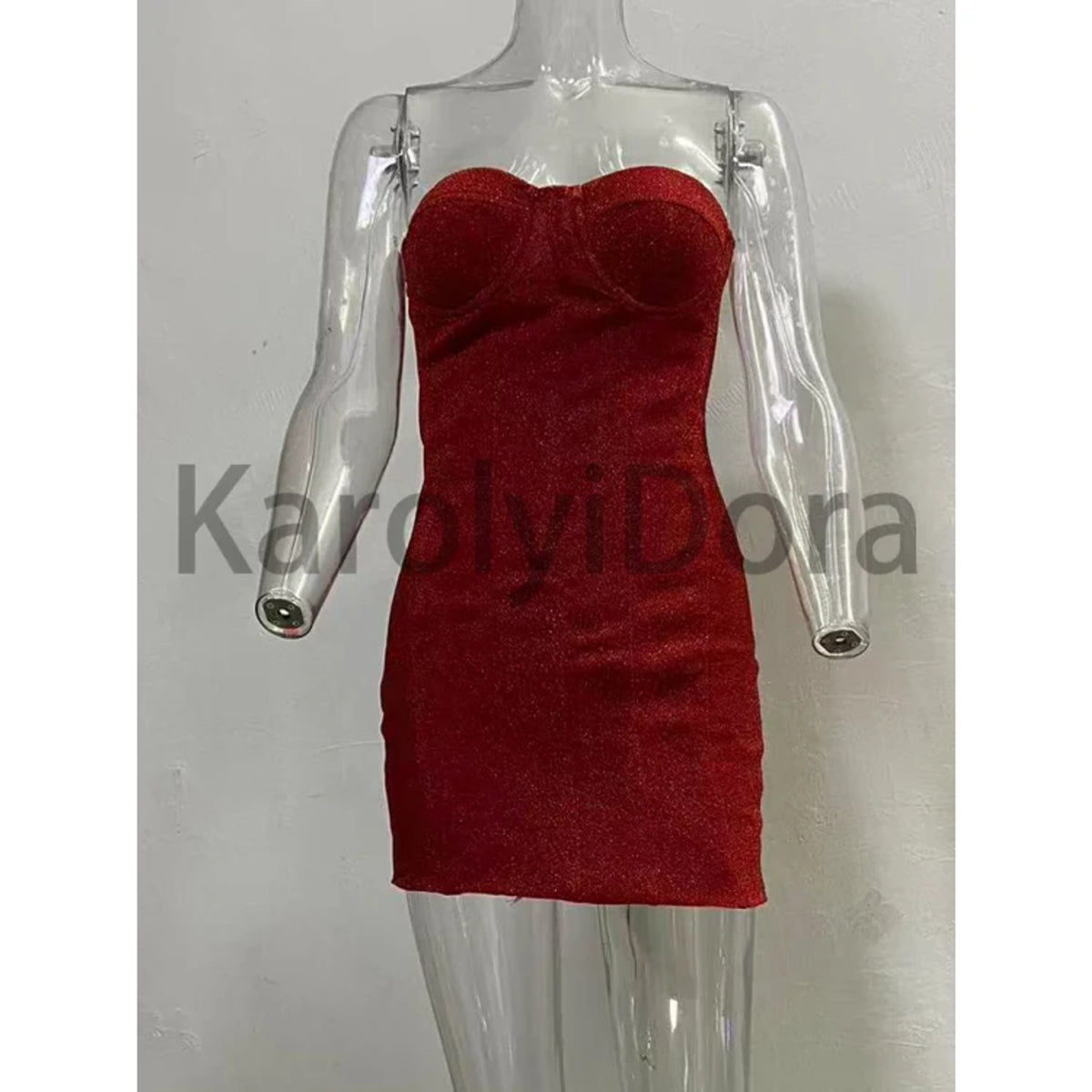 Strapless Mini Dress with Flattering Bodycon Fit and Ruching - Image 6