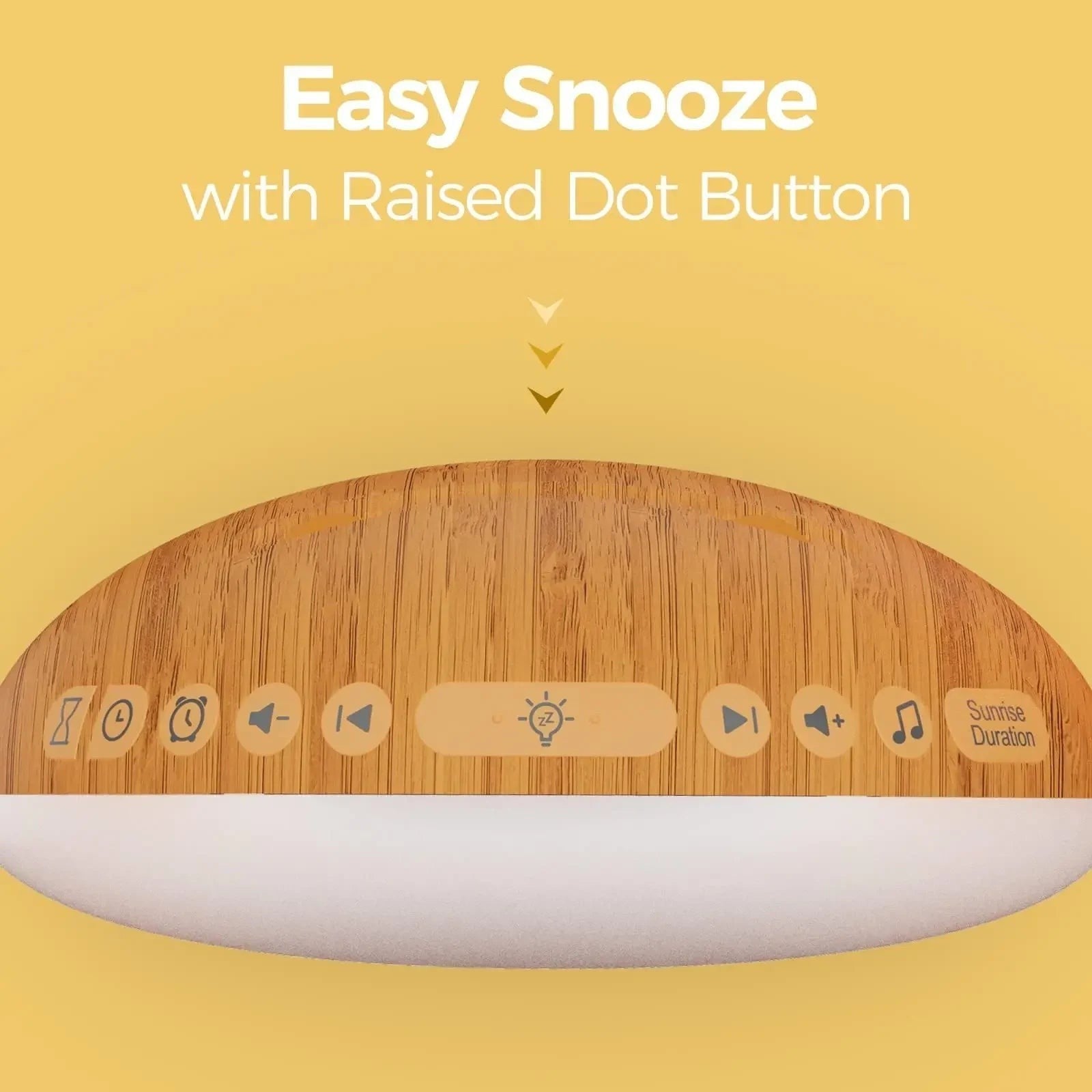 Sunrise Alarm Clock in Wood Grain with Sound Machine, 26 Sleep Sounds & Night Light — image 5