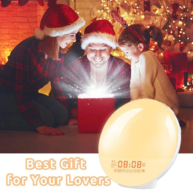 Sunrise Alarm Clock with Sunset Simulation, Night Light & FM Radio Desk Clock - Image 5