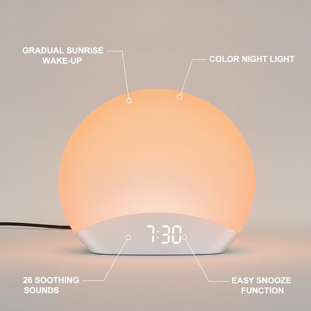 sunrise alarm clock key benefits and features