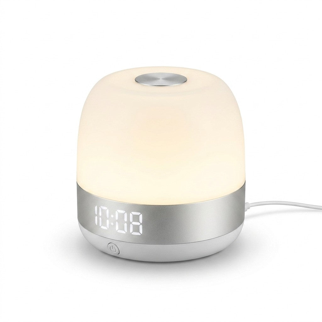 sunrise alarm clock lamp product photo on white background