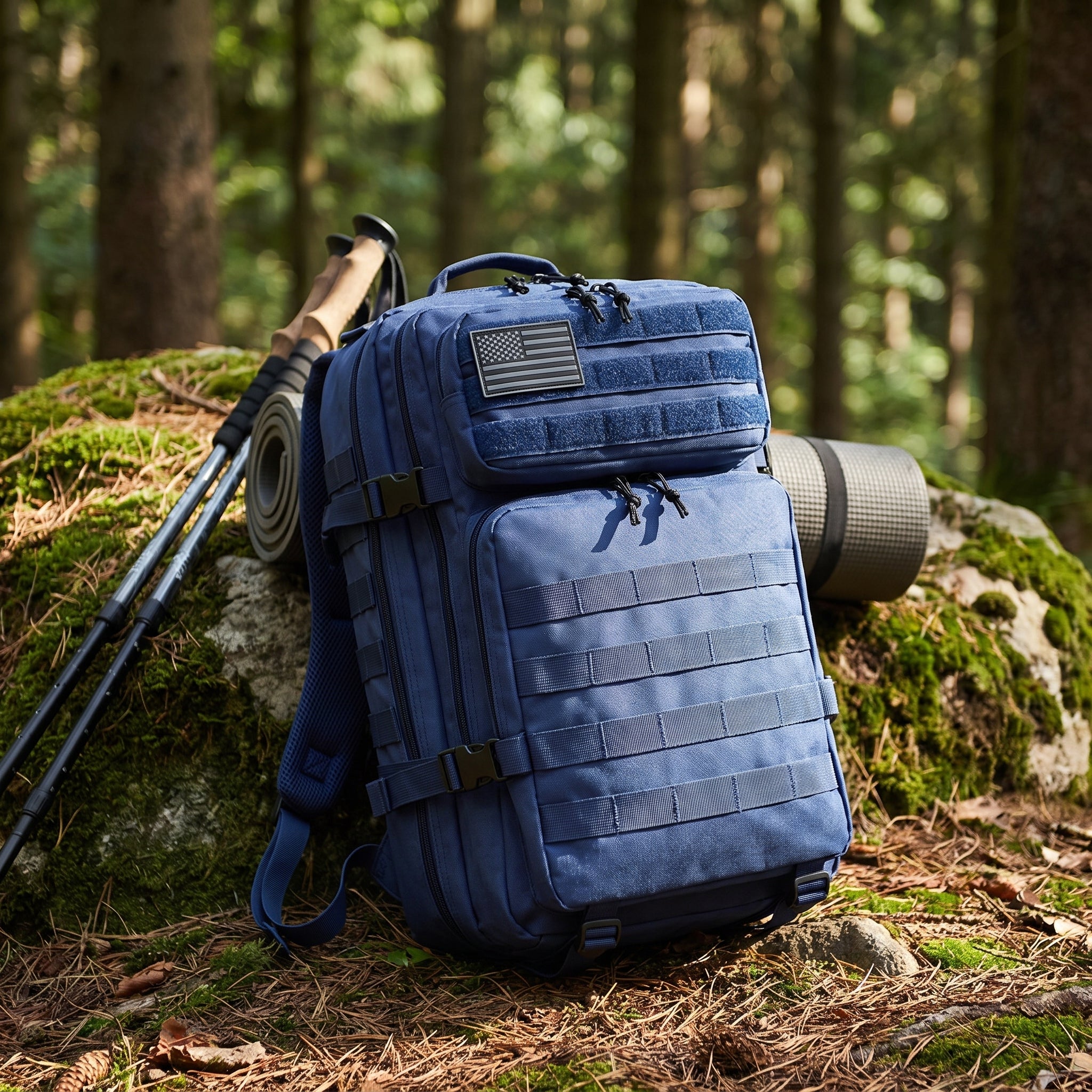 Travel Bag Backpack Hiking Molle Tactical - in-use
