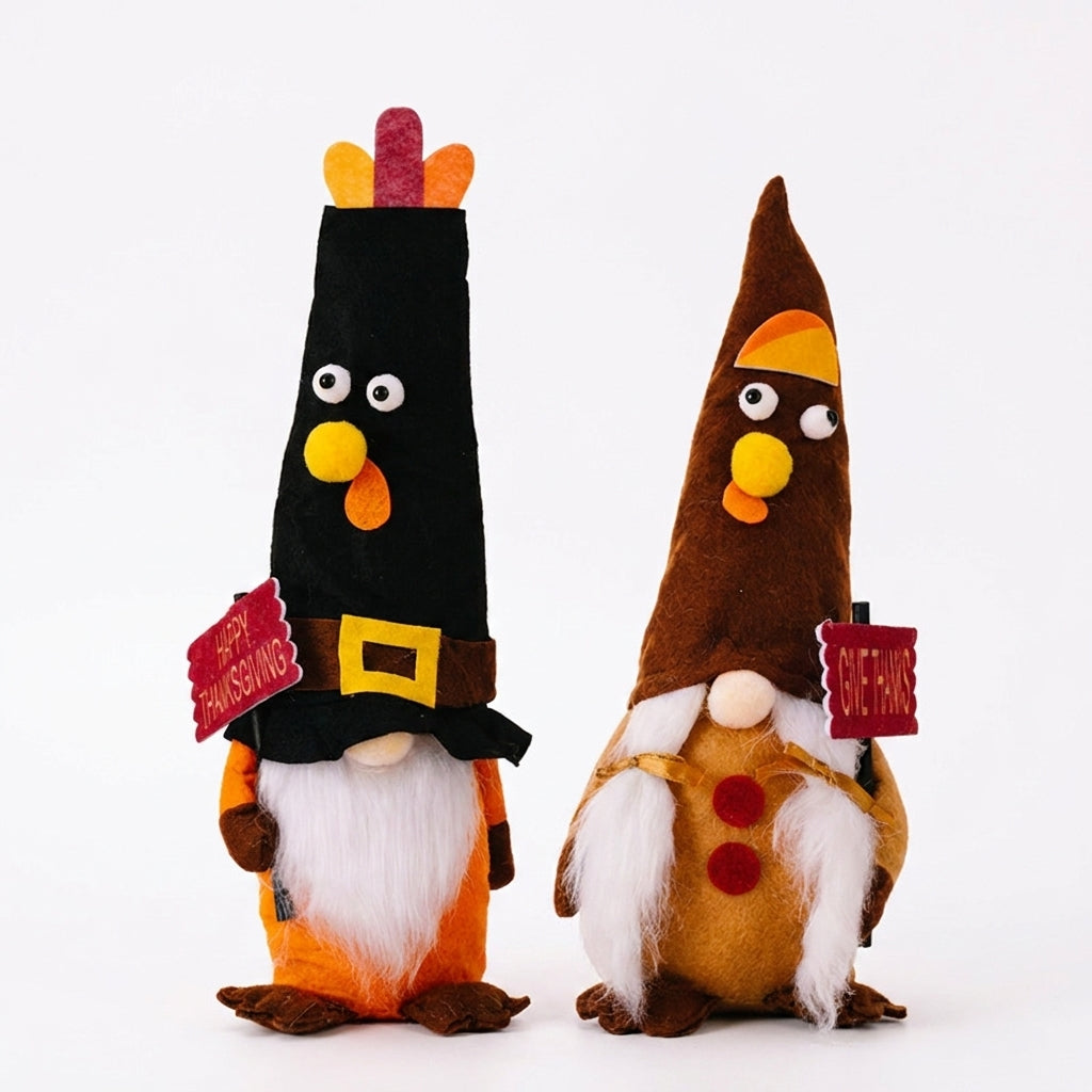 Thanksgiving Decorations Happy Thanksgiving Fall Gnome Plush Figures - studio