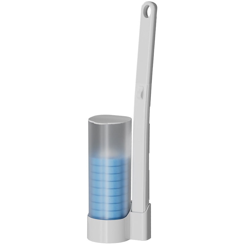 Toilet Cleaning Disposable Toilet Brush Holder Push Button Design - Image 17