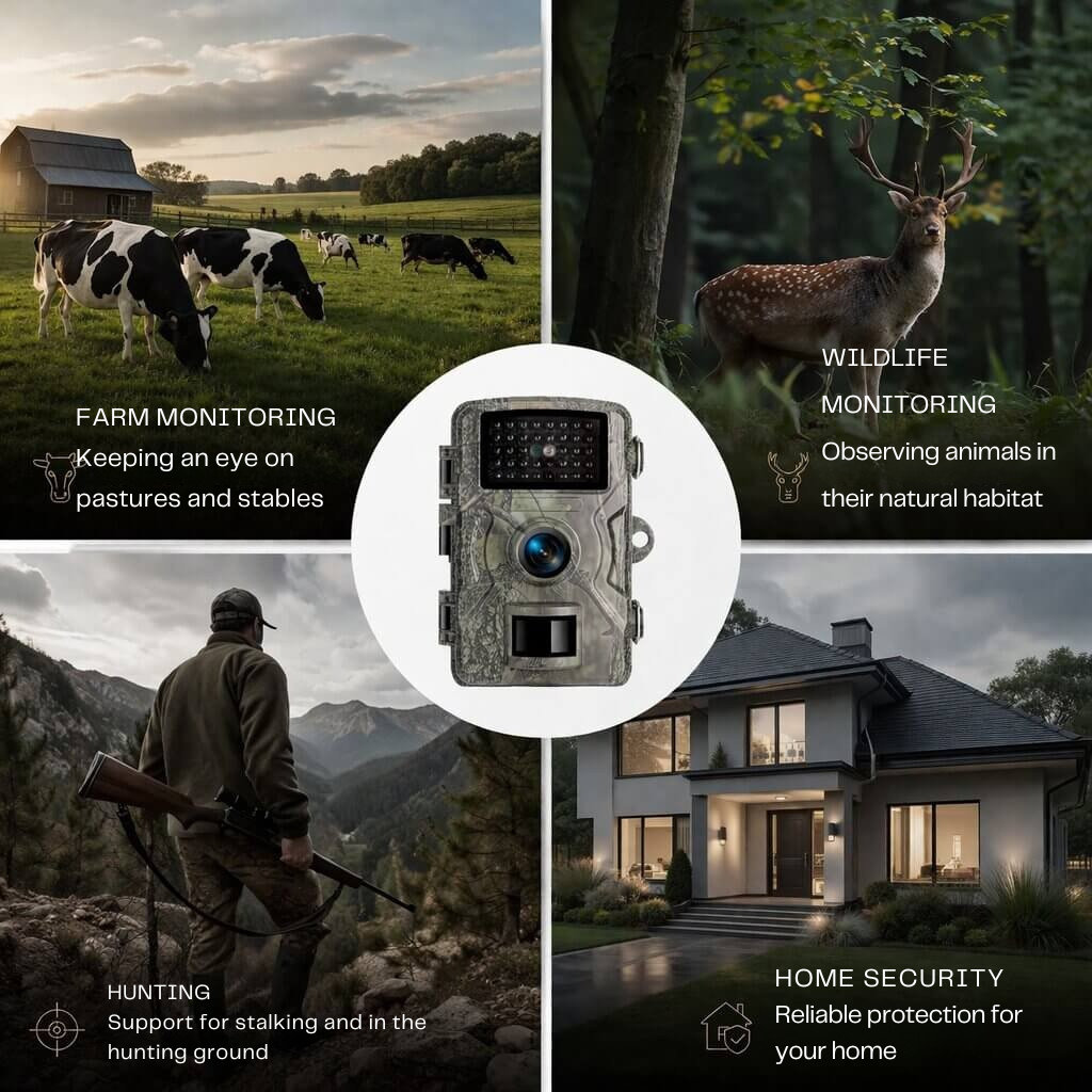 Trail Camera Night Vision Video Camera Outdoor Surveillance Camera - Image 6