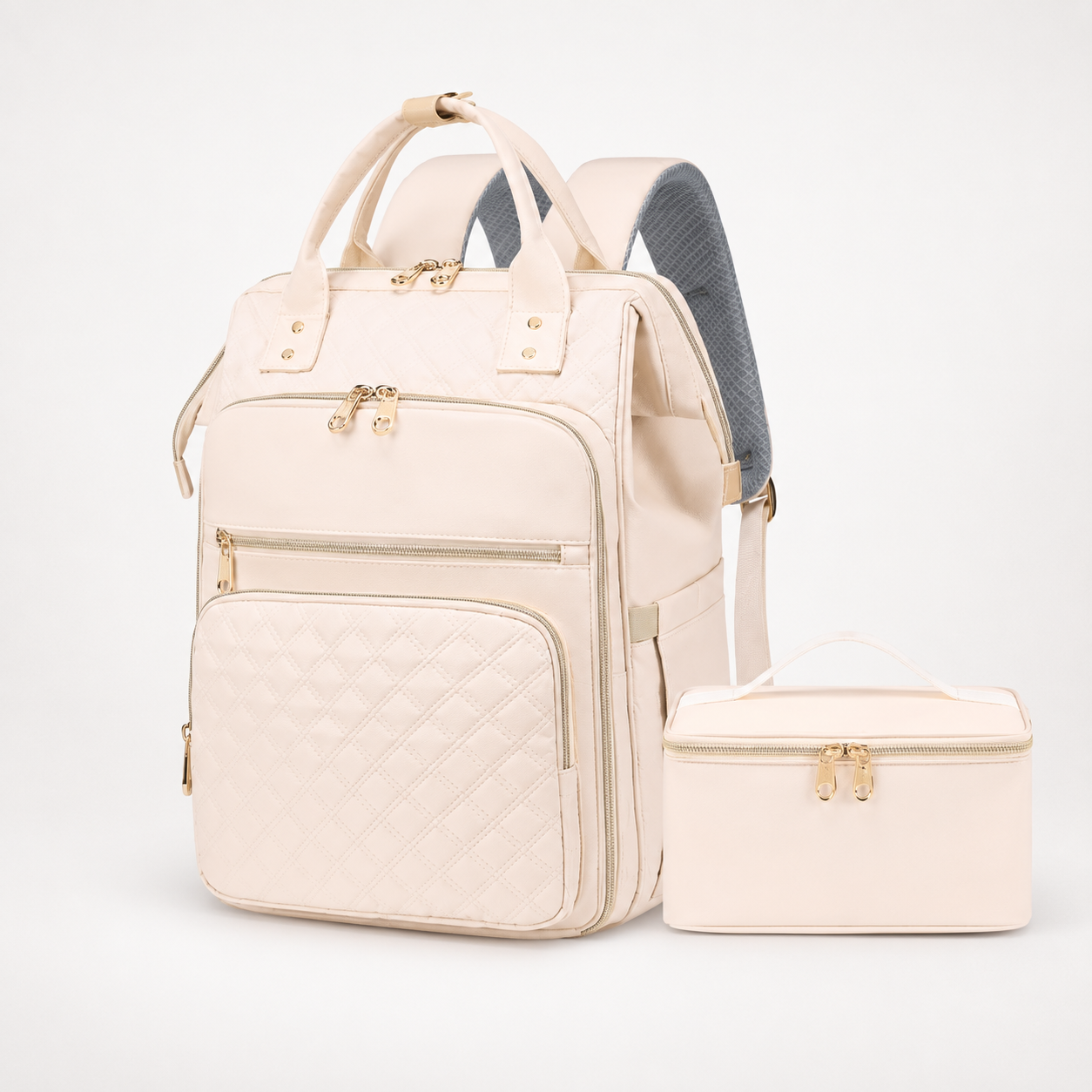 Travel Backpack Backpack with Laptop Quilted Lunch Box Set - Image 16