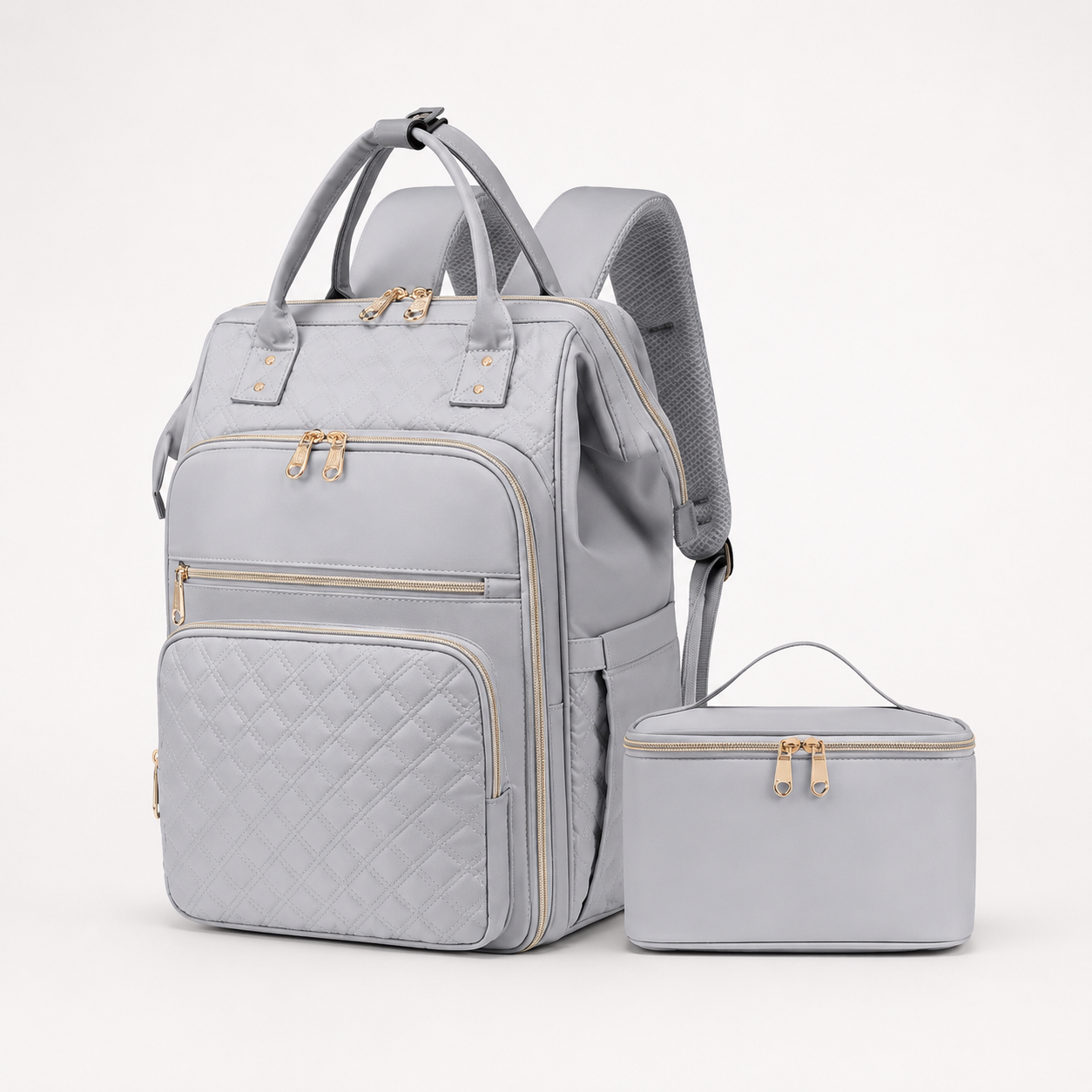 Travel Backpack Backpack with Laptop Quilted Lunch Box Set - Image 17
