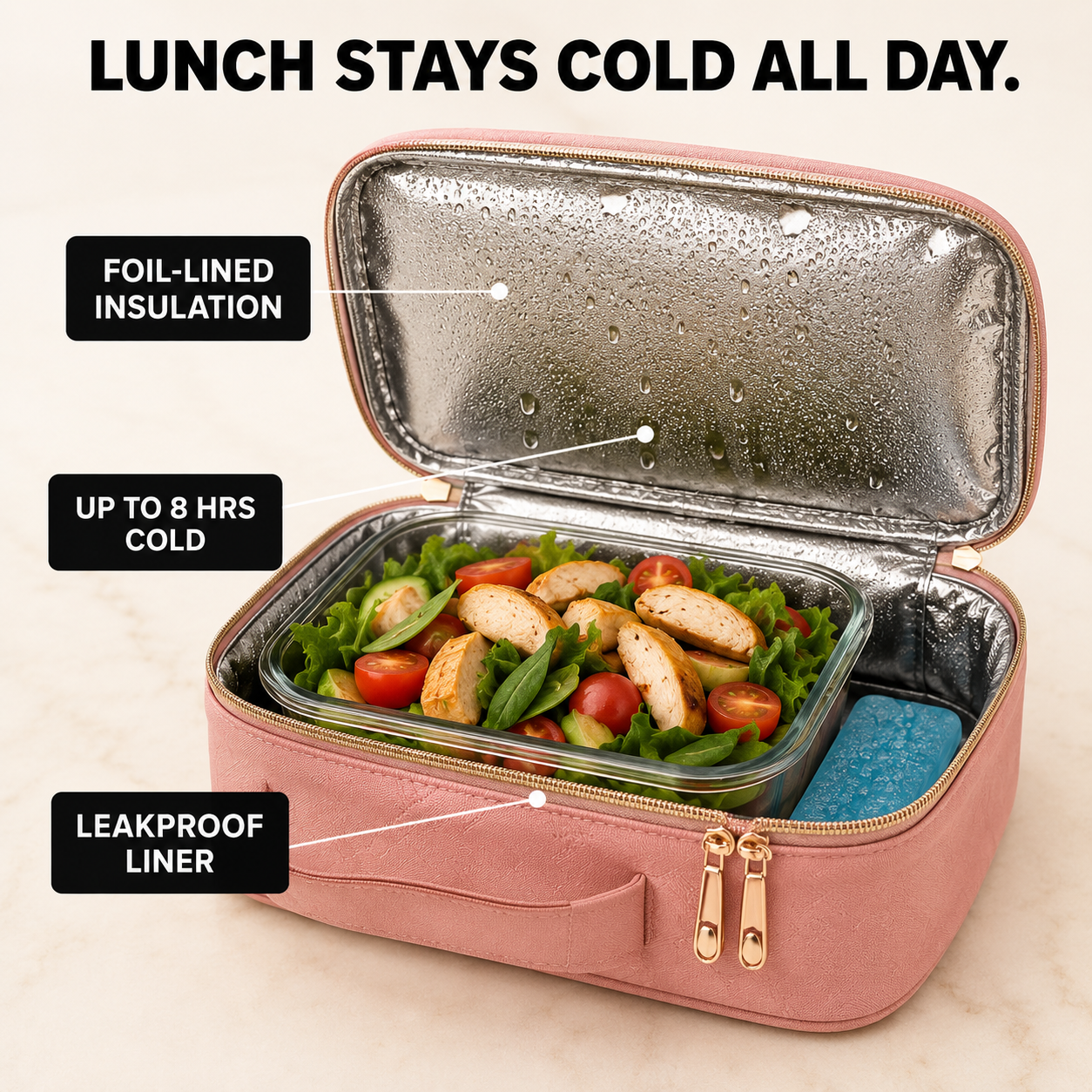 Travel Backpack Backpack with Laptop Quilted Lunch Box Set - Image 7