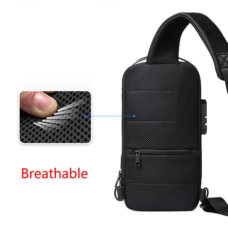 Travel Bag Crossbody Shoulder Anti Theft USB Pack - Image 2