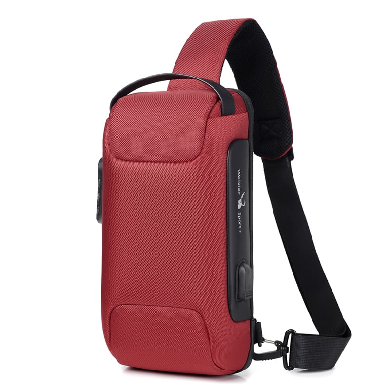 Travel Bag Crossbody Shoulder Anti Theft USB Pack - Image 3