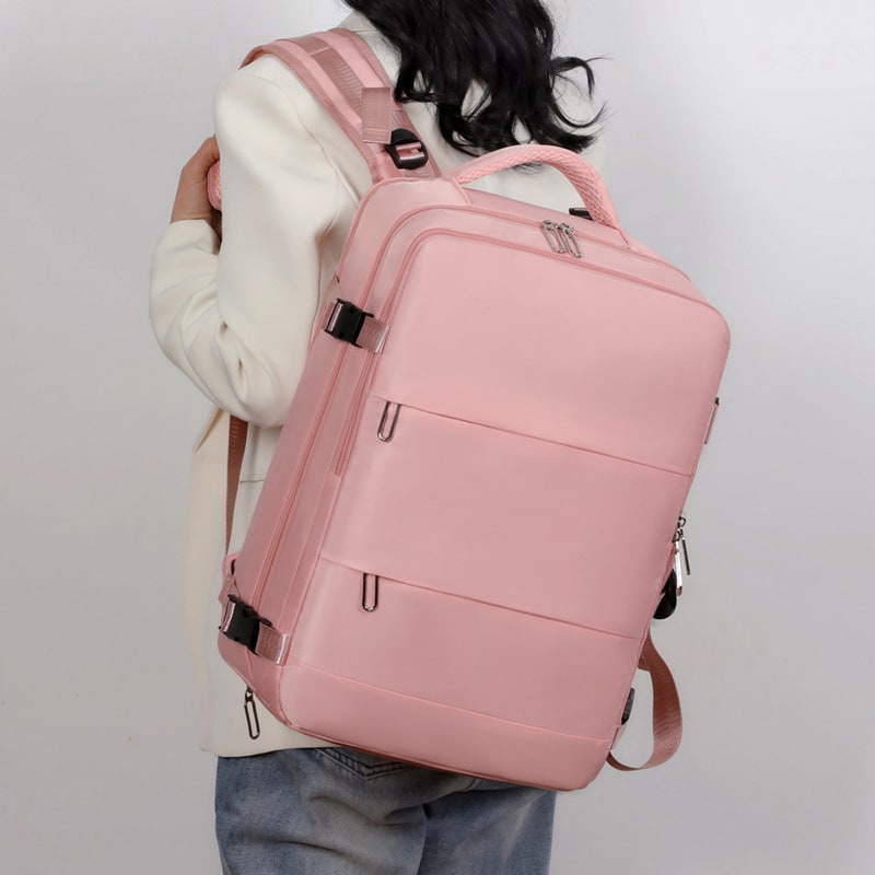 Travel Bag Durable Backpack Rectangular Design Multiple Compartments - Image 3