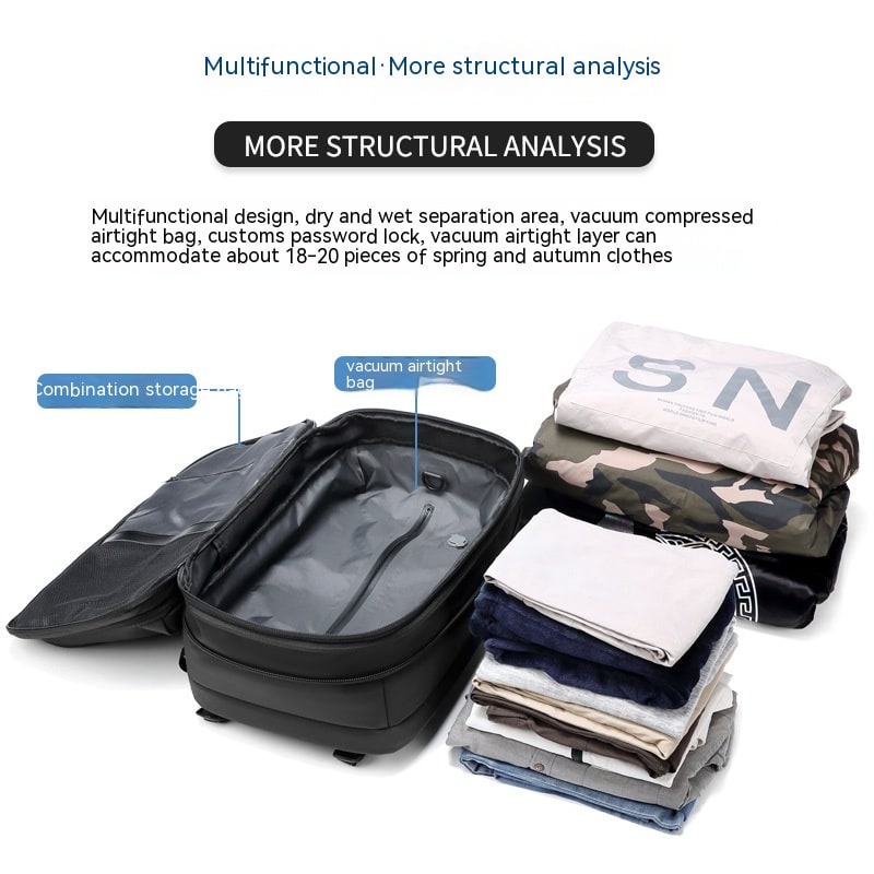 Travel Bag Durable Backpack Vacuum Pump Large Capacity Laptop - Image 10