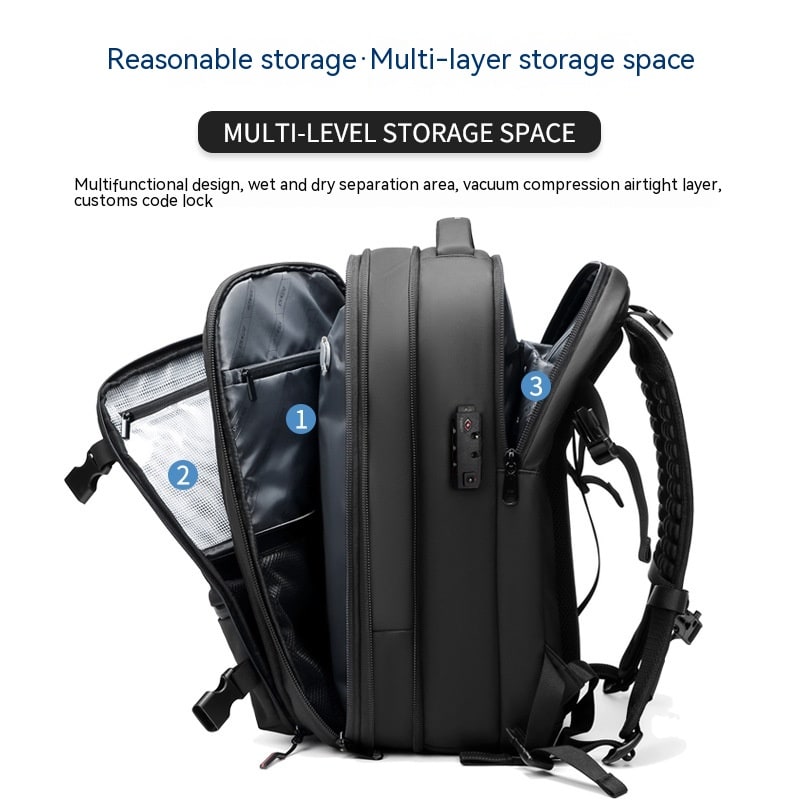Travel Bag Durable Backpack Vacuum Pump Large Capacity Laptop - Image 14