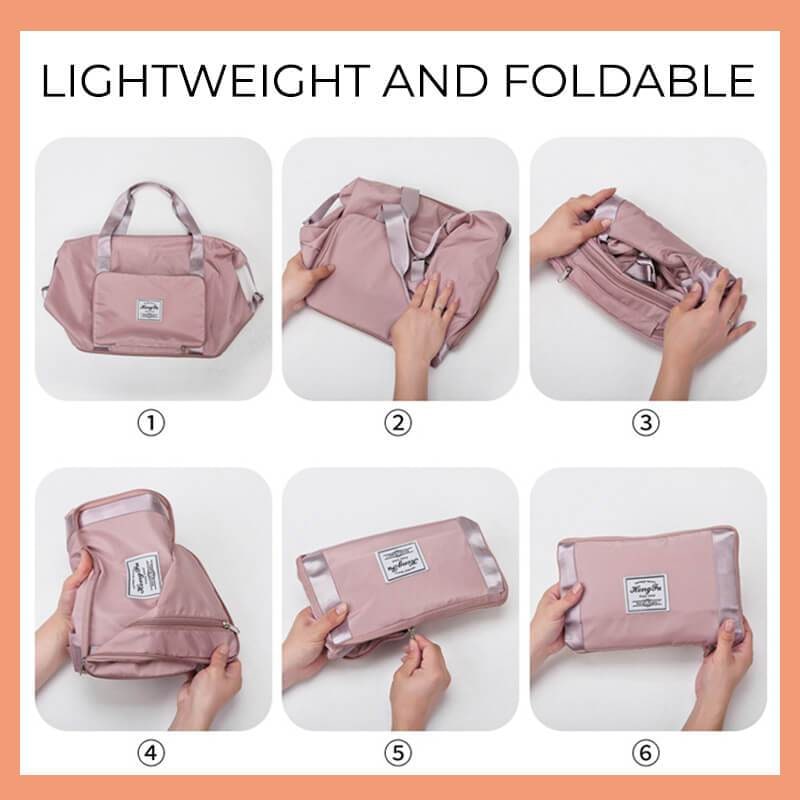 Travel Bag Gym Weekender Foldable Duffel Trolley Sleeve - Image 5