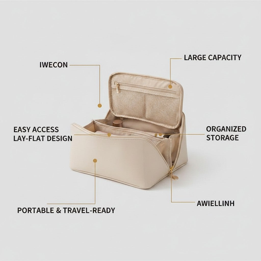 travel cosmetic bag key benefits and features