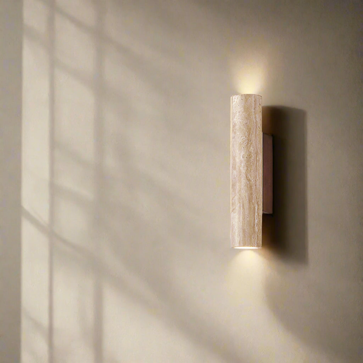 Travertine Style Hardwired LED Wall Light With Up Down Light - Image 14