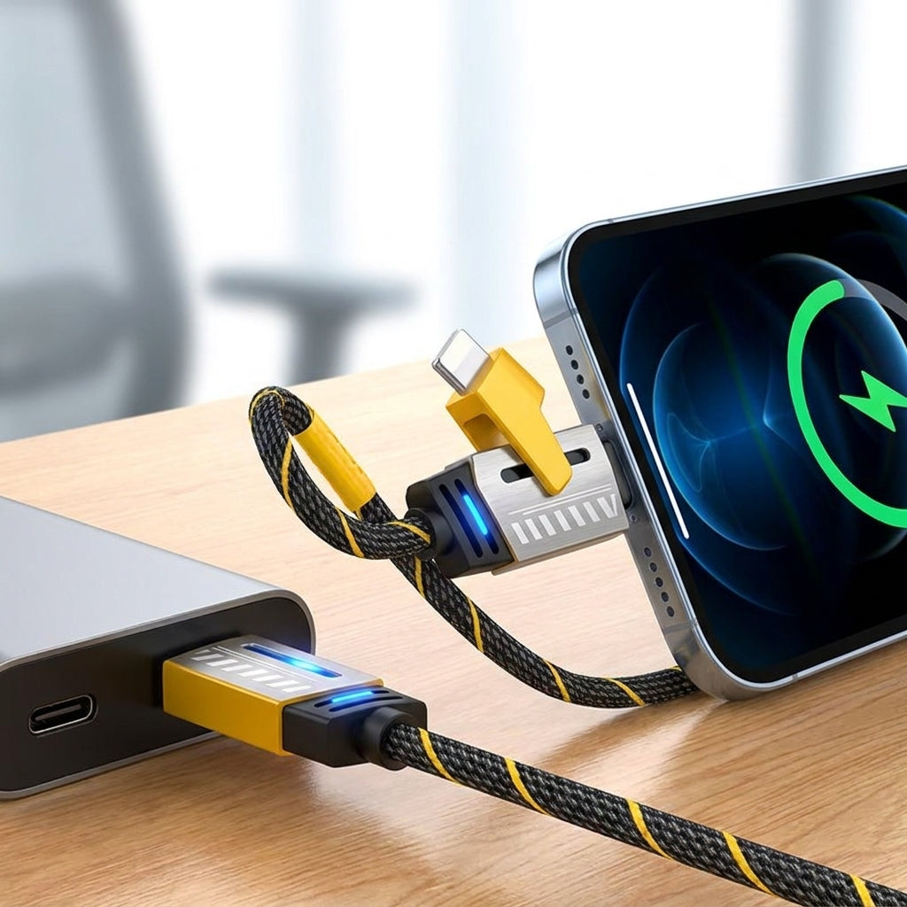 Universal Charging Cable 165w Fast Charge Braided Usb-C Usb-A - Image 1