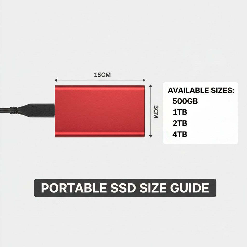portable ssd drive dimensions and size guide