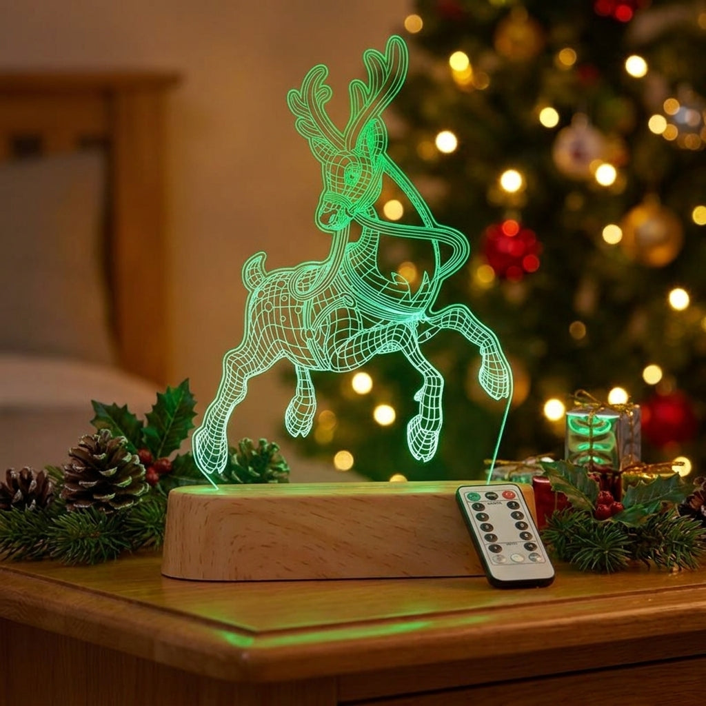 Christmas Decorations LED Night Light Acrylic Lamp 3D Design - Image 9