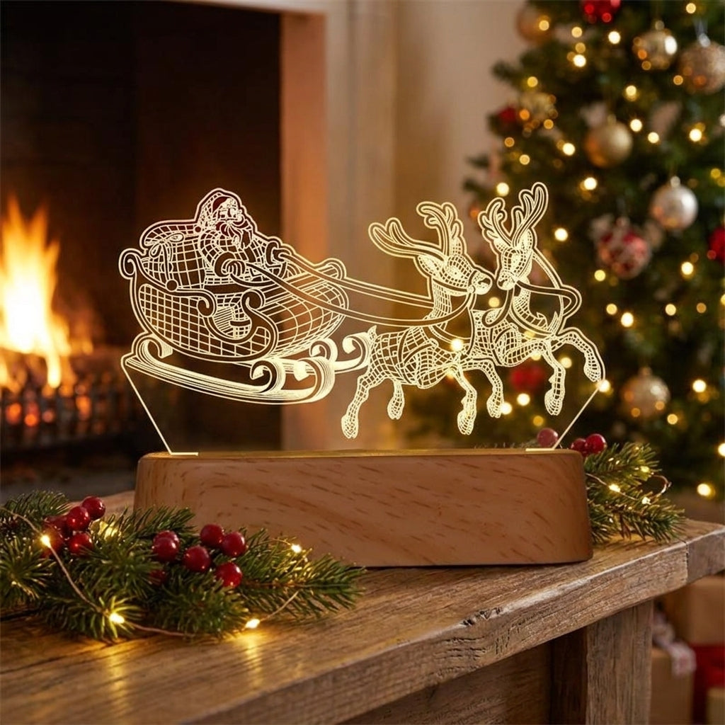 Christmas Decorations LED Night Light Acrylic Lamp 3D Design - Image 15