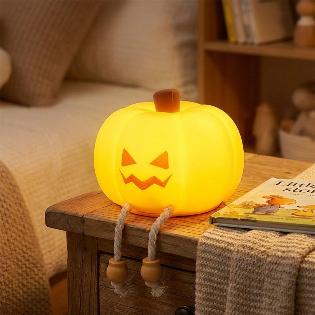 Night Light Halloween Pumpkin Portable Silicone Dimmable Bedside Lamp - Image 11