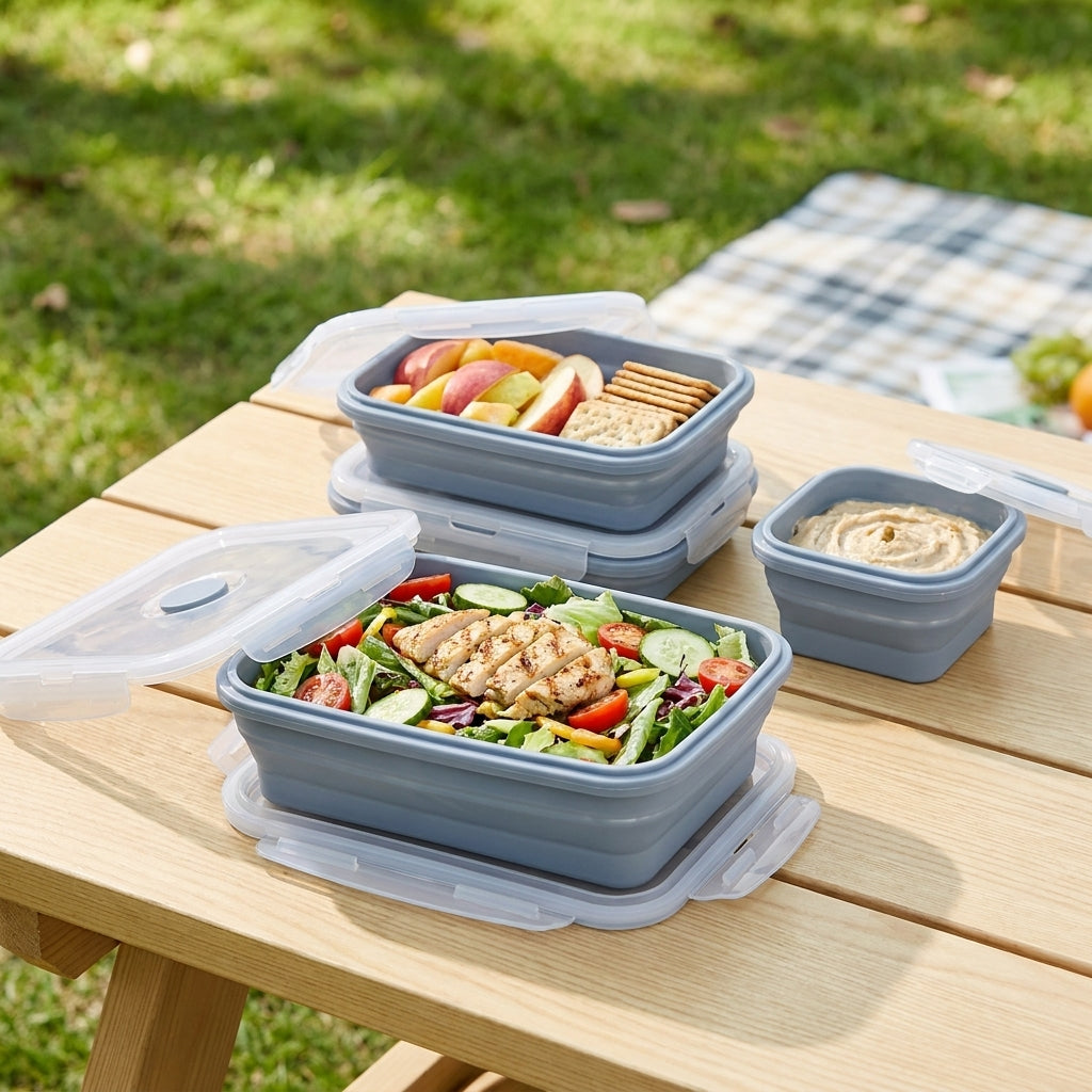 Lunch Box Collapsible Microwave Safe Container Set - Image 8