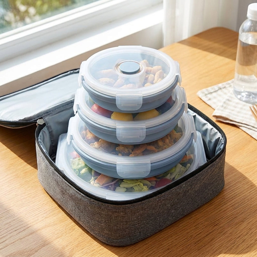 Lunch Box Collapsible Microwave Safe Container Set - Image 14